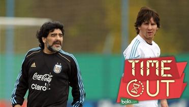 Time Out: Messi Akui Sudah Lama Tak Bicara dengan Maradona