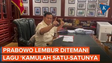 Momen Prabowo Lembur Ditemani Lagu Dewa 19, 'Kamulah Satu-satunya'