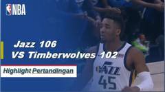NBA | Cuplikan Hasil Pertandingan : Jazz 106 VS Timberwolves 102