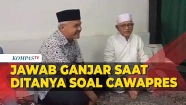 Jawab Ganjar Saat Ditanya Soal Cawapres Usai Sowan Gus Mus di Rembang