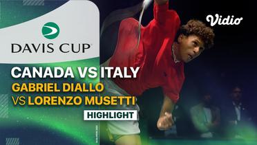Highlights | Canada (Gabriel Diallo) vs Italy (Lorenzo Musetti) | Davis Cup 2023