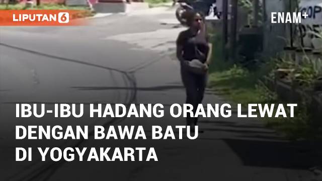 Viral Ibu-ibu Hadang Orang Lewat Dengan Bawa Batu di Yogyakarta