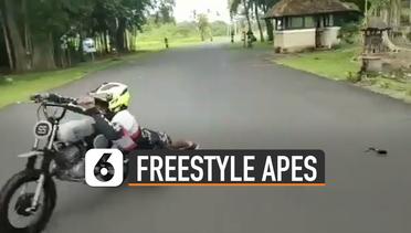 Apes, Berniat Freestyle Menggunakan Motor Akhirnya Bikin Ngilu
