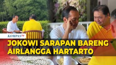 Jokowi dan Airlangga Sarapan Bareng di Bogor, Akui Bahas Pilpres 2024