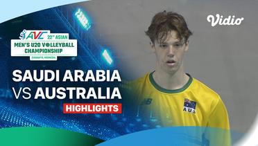 Saudi Arabia vs Australia - Highlights | 22nd Asian Men's U-20 Volleyball Championship