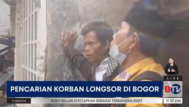 Pencarian 3 Korban Tertimbun Longsor di Bogor Dilanjutkan