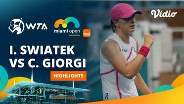 Iga Swiatek vs Camila Giorgi - Highlights | WTA Miami Open 2024