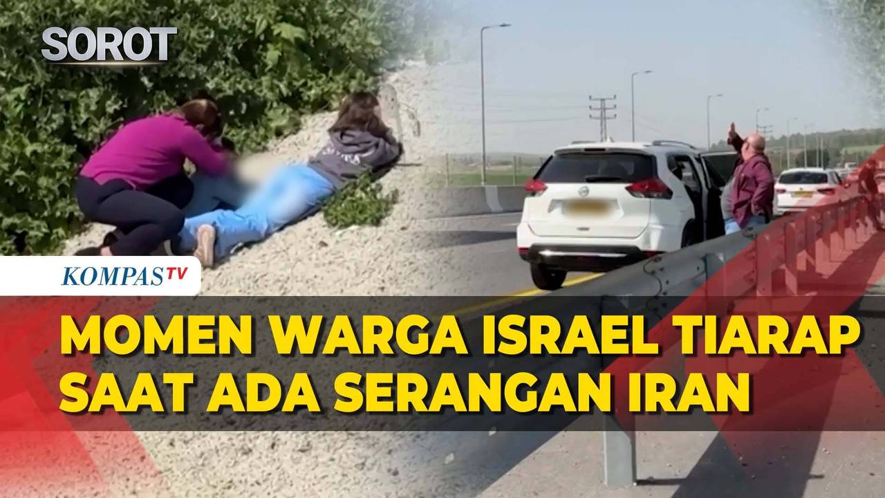 Momen Warga Israel Tiarap Berlindung di Tepi Jalan saat Ada Laporan ...