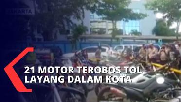 Polisi Amankan 21 Pengendara Supermoto Yang Nekat Melintasi Tol Layang Dalam Kota