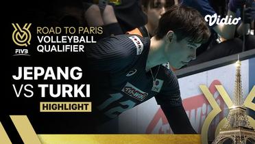 Jepang vs Turki - Match Highlights | Men's FIVB Road to Paris Volleyball Qualifier