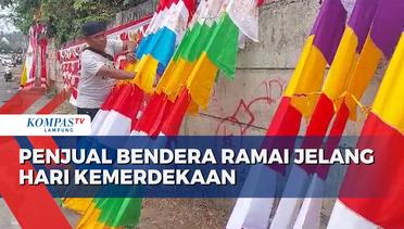 Penjual Bendera Merah Putih Mulai Ramai di Lampung