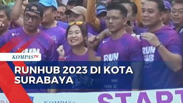 Ribuan Pelari Ikuti RUNHUB 2023 di Kota Surabaya