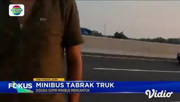Minibus Tabrak Truk di Kabupaten Madiun
