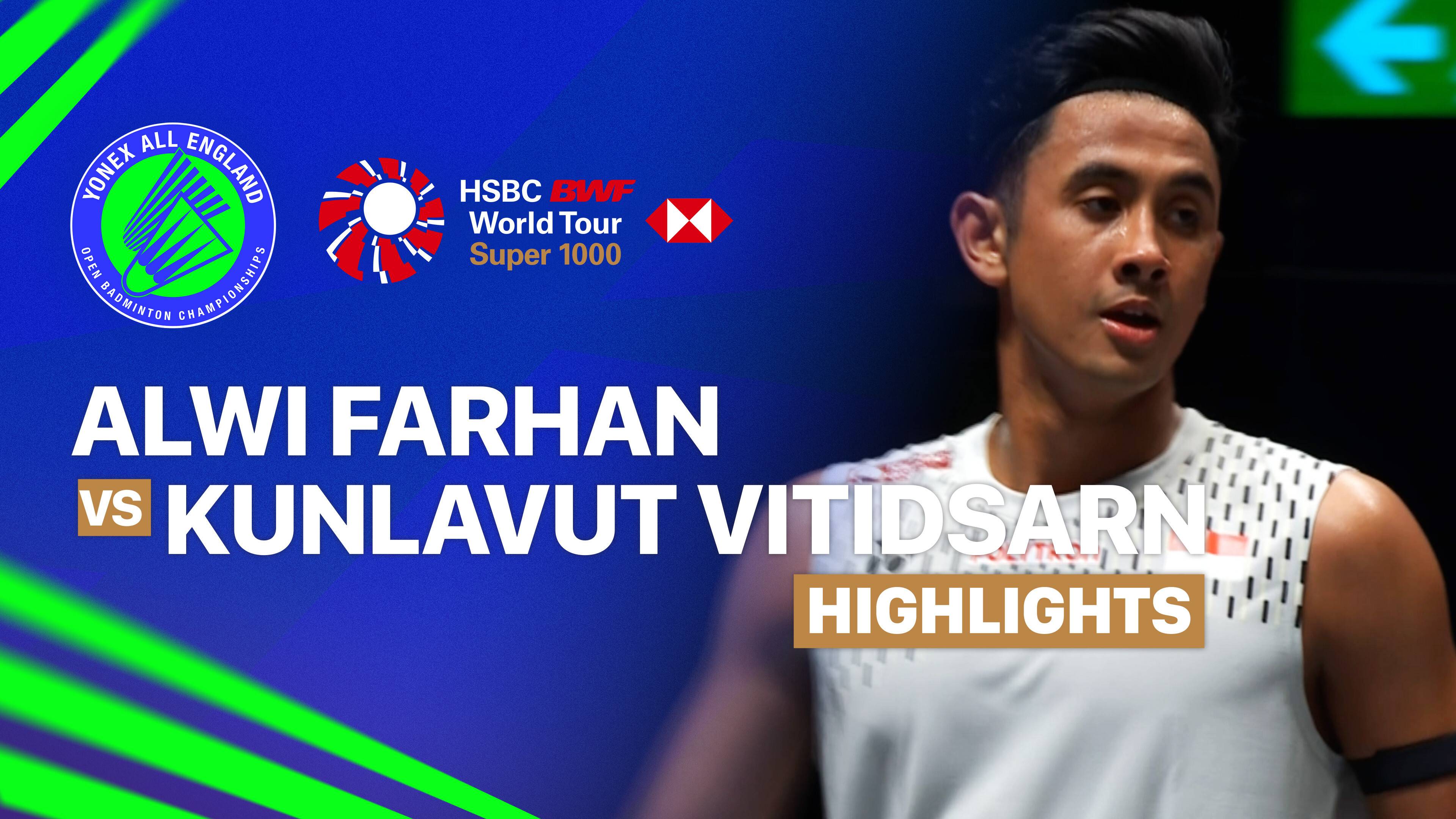 Alwi Farhan (INA) vs Kunlavut Vitidsarn (THA) - Men's Singles Quarter Finals | YONEX All England Open Badminton Championships 2026