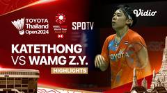 Supanida Katethong (THA) vs Wang Zhi Yi (CHN) - Highlights | Toyota Thailand Open 2024 - Women's Singles Semifinal