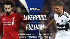 Prediksi Liverpool vs Fulham 11 November 2018