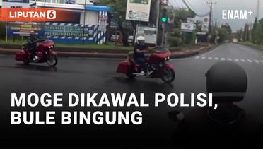 Polisi Kawal Moge di Bali Bikin Bule Bingung