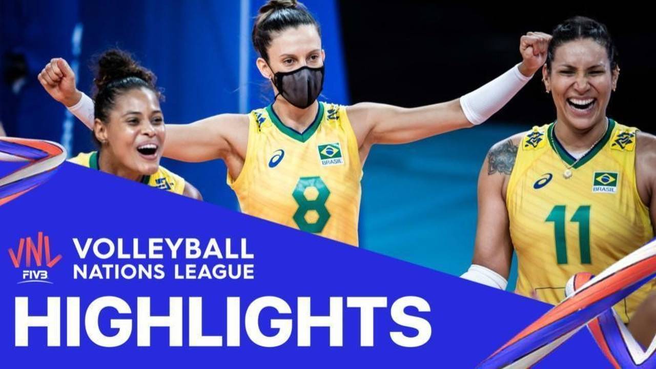 Match Highlight VNL WOMEN'S Korea 0 vs 3 Brazil Volleyball