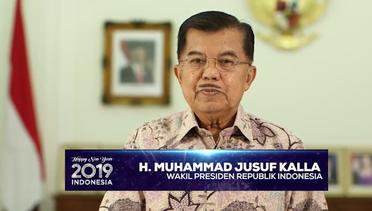 Wakil Presiden Jusuf Kalla Mengucapkan dan Memberi Pesan untuk Tahun Baru 2019 ini