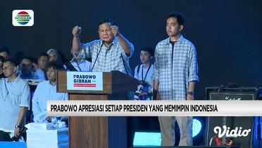 Prabowo Apresiasi Setiap Presiden Yang Memimpin Indonesia | Pesta Rakyat Quick Count Pemilu 2024