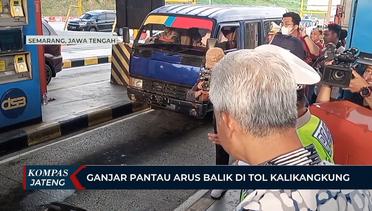 Ganjar Pantau Arus Balik di Tol Kalikangkung Semarang