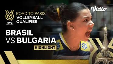 Match Highlights | Brasil vs Bulgaria | Women's FIVB Road to Paris Volleyball Qualifier