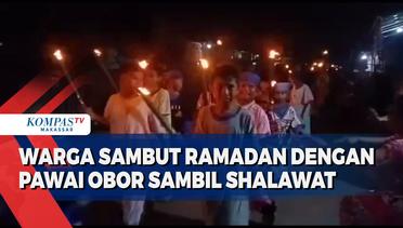 Warga Sambut Ramadhan dengan Pawai Obor Sambil Shalawat