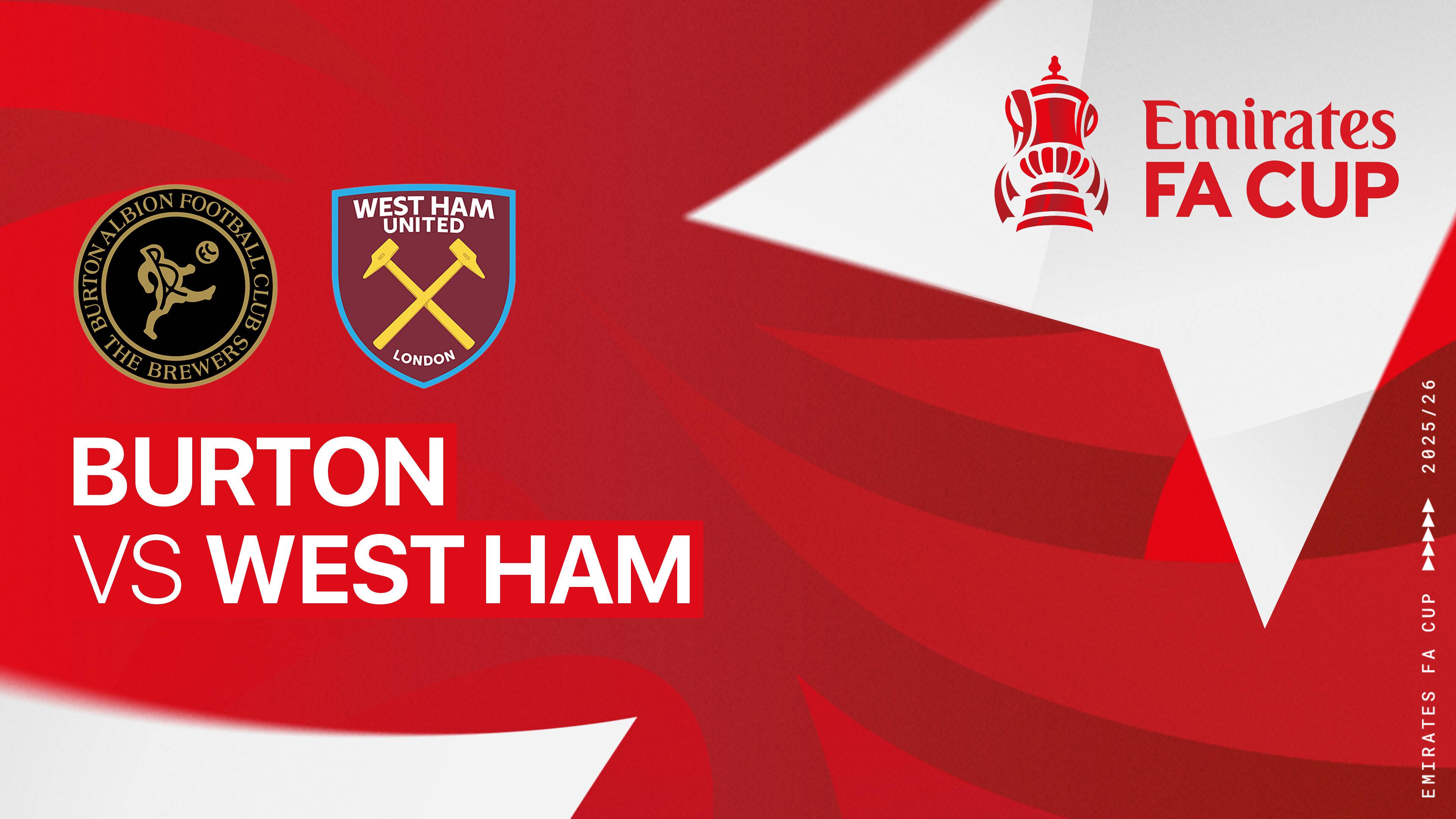 Burton Albion FC vs West Ham United