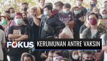 Ribuan Warga Abaikan Protokol Kesehatan saat Vaksinasi yang Digelar oleh Polres Metro Tangerang | Fokus