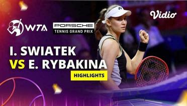 Semifinal: Iga Swiatek vs Elena Rybakina - Highlights | WTA Porsche Tennis Grand Pix 2024