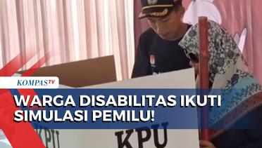 Wujudkan TPS Inklusif, KPU Pekalongan Ajak Warga Disabilitas Ikut Simulasi Pemilu!