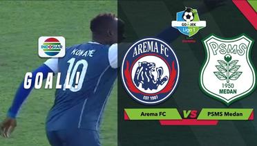 Gol Makan Konate – Arema FC (2) vs PSMS Medan (0) | Go-Jek Liga 1 bersama Bukalapak