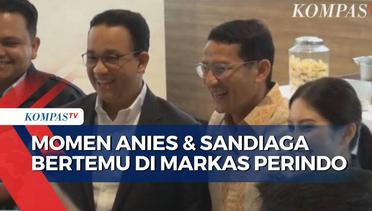 Reuni di Markas Perindo, Anies dan Sandiaga Uno Saling Rangkul