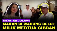 Kejutan Jokowi Ajak Jurnalis Makan di Warung Belut Mbak Tien Milik Mertua Gibran
