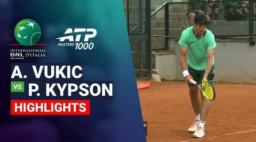 Aleksandar Vukic vs Patrick Kypson - Round 1 (Court 1) | ATP 1000: Internazionali BNL d'Italia 2026