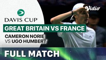 Full Match | Great Britain (Cameron Norie) vs France (Ugo Humbert) | Davis Cup 2023