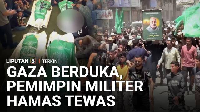 Ribuan Warga Gaza Iringi Pemakaman Pemimpin Militer Hamas dan Keluarganya | Liputan 6
