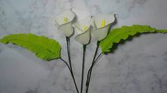 Cara Mudah Membuat Bunga Lily - Calla Lily Paper Crafts Easy And Simple DIY