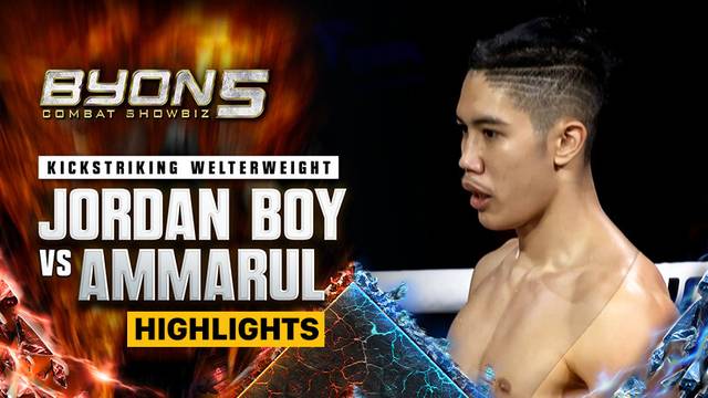 Jordan Boy vs Ammarul - Kickstriking Welterweight - Highlights | BYON Combat Showbiz 5 2025