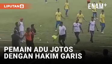 Hakim Garis Adu Jotos dengan Pemain di Pertandingan Sepak Bola di Maluku Utara