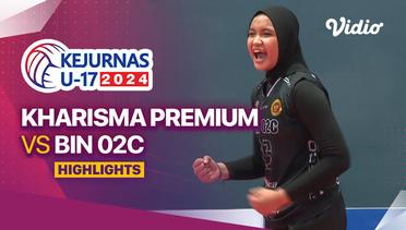 Semifinal Putri: Kharisma Premium vs  BIN 02C - Highlights | Kejurnas Bola Voli Antarklub U-17 2024