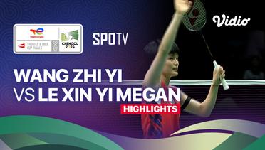 Wang Zhi Yi (CHN) vs Le Xin Yi Megan (SGP) - Highlights | Uber Cup Chengdu 2024 - Women's Singles
