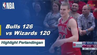 NBA I Cuplikan Pertandingan : Bulls 126 vs Wizards 120
