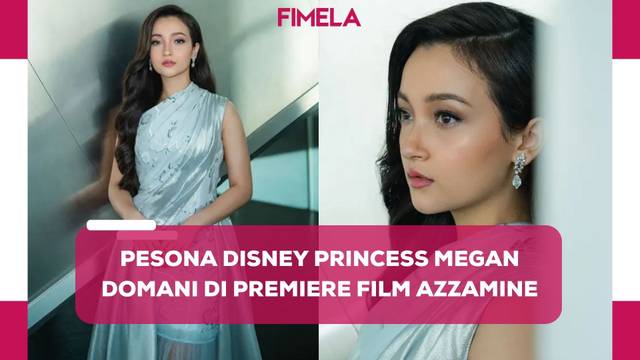 6 Pesona Disney Princess Megan Domani Kenakan Icy Dress di Premiere Film Azzamine