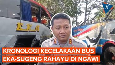 Kronologi Kecelakaan Maut Bus Sugeng Rahayu Vs Eka di Ngawi