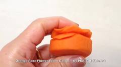 Orange Rose Flower From Carrot