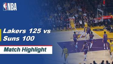 Match Highlight | Los Angeles Lakers 125 vs 100 Phoenix Suns | NBA Regular Season 2019/20