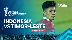 Highlights - Indonesia vs Timor-Leste | AFF U-23 Championship 2023