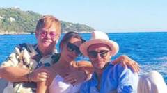 The Beckhams holidayed in france with elton john