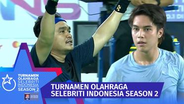 Beda Tipis-Tipis! Set Pertama Valentino Unggul Dari El Rumi |  Turnamen Olahraga Selebriti Indonesia 2